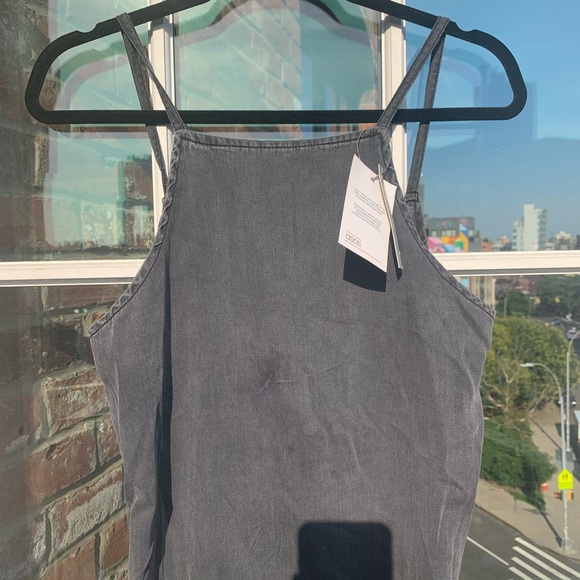 ASOS Denim Halter Maxi Dress - Picture 2 of 5